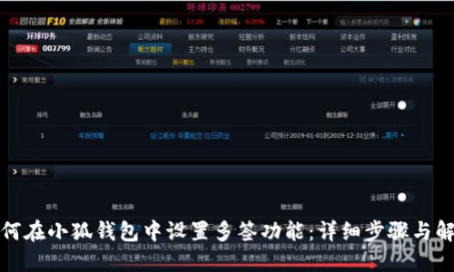 如何在小狐钱包中设置多签功能：详细步骤与解读